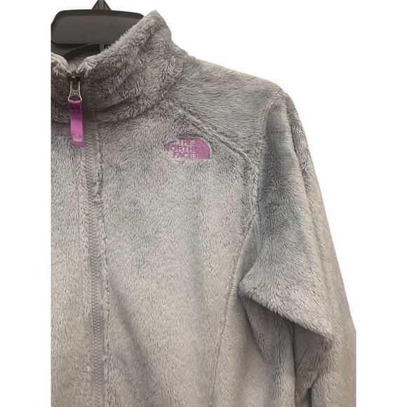 The‎ North Face Jacket Girls Extra Large Gray Full Zip Fleece Pockets Osolita - Picture 10 of 13